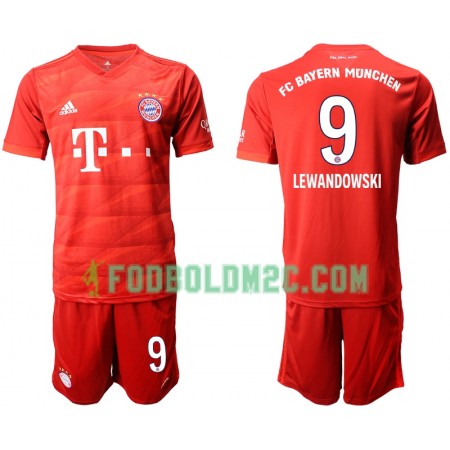 FC Bayern München LEWANDOWSKI 9 Børn Hjemmebanesæt 2019/20 Kortærmet (+ Korte bukser)